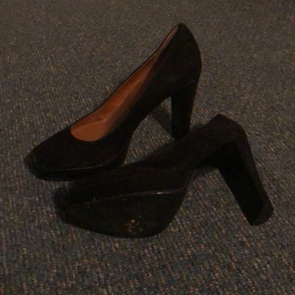 Calvin Klein square toe heels